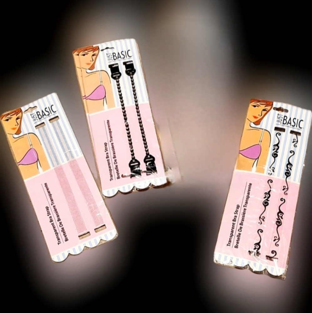NWT 1 SET DESIGNER TRANSPARENT BRA STRAPS: 3 to Choose From!